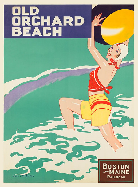 Old Orchard Beach Vintage Travel Poster Prints