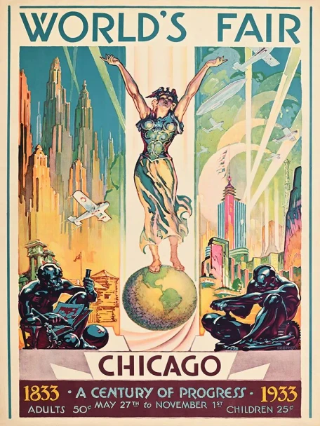 Chicago World's fair 1933 Vintage Poster Prints