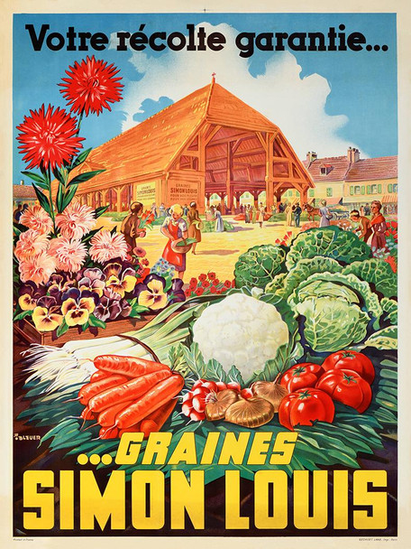 Simon Louis Farm Market Vintage Poster Prints