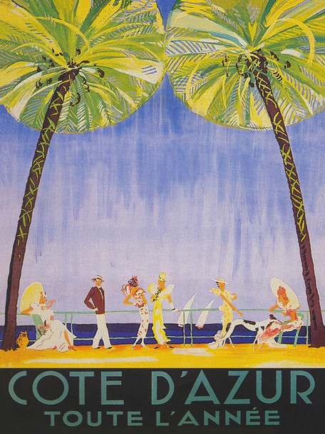 Cote D'Azurs Vintage Travel Poster Prints