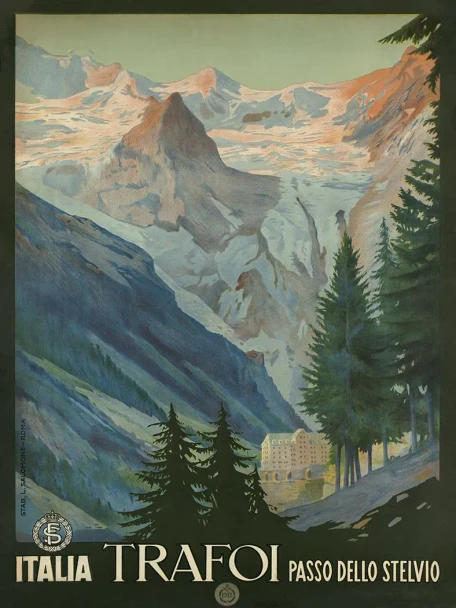 Trafoi Passo Stelvio Vintage Travel P{oster Prints