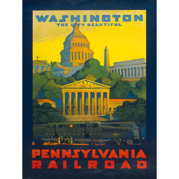 Washington - Pennsylvania RR Vintage Travel Poster Prints