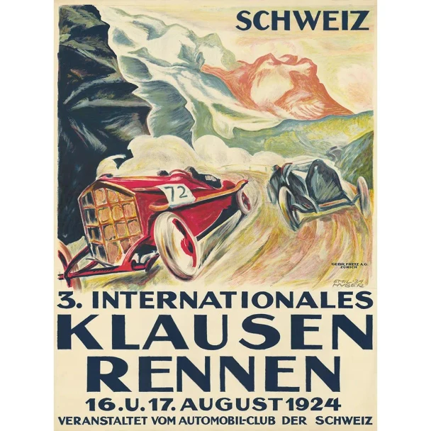 Klausen Rennen Vintage Travel Posters