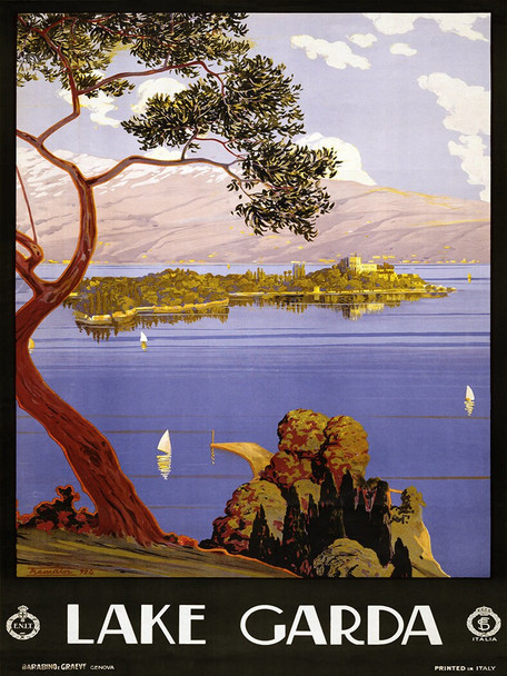 Lake Garda Italy Vintage Travel Posters