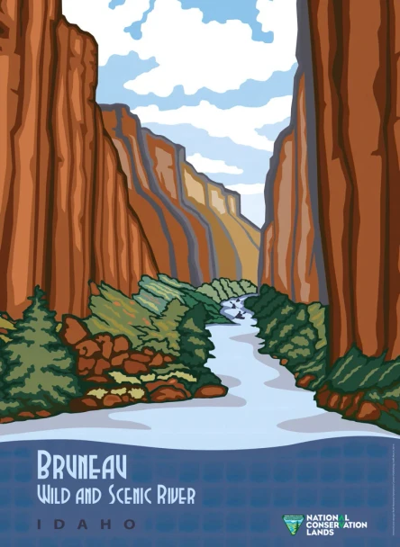 Bruneau Retro Travel Poster Prints