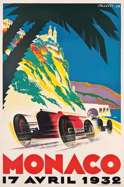 Monaco Grand Prix - Vintage Poster Prints