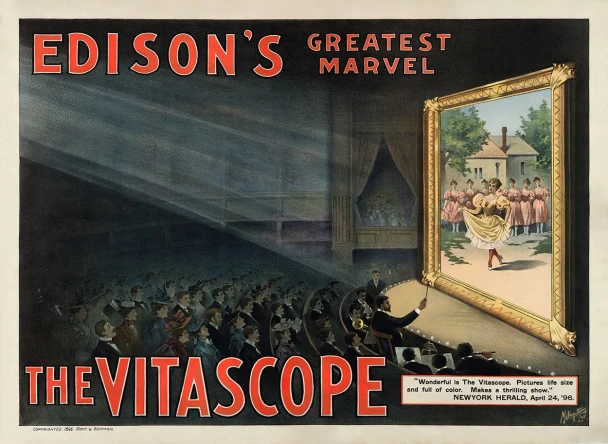 Edison's Vitascope - Vintage Poster Prints