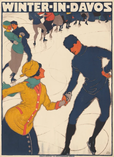 Winter in Davos - Vintage Poster Prints