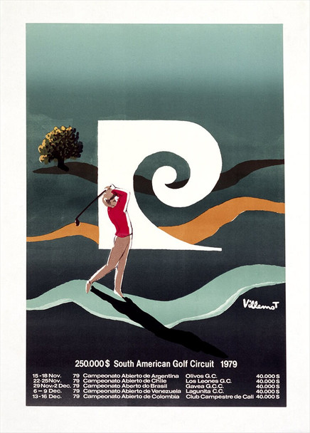 South American Golf Circuit - Vintage Poster Prints