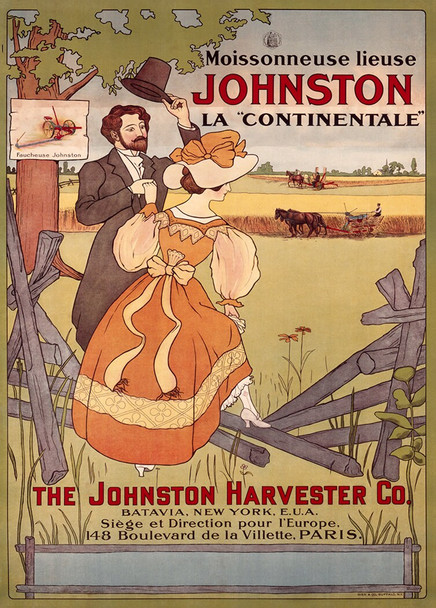 Johnston Harvester - Vintage Poster Prints