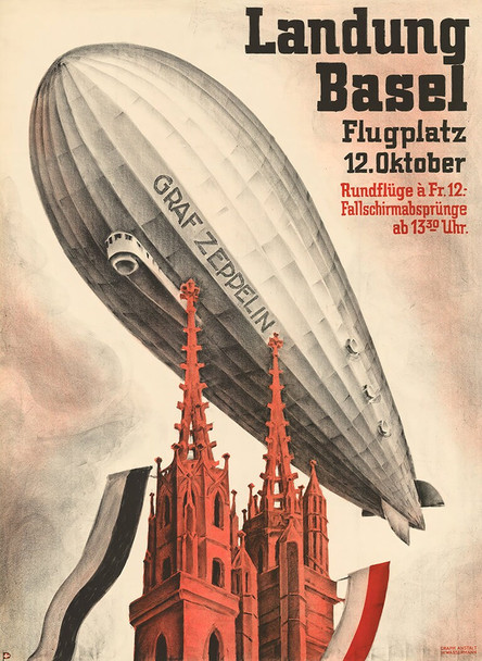 Graf Zeppelin Basel - Vintage Poster Prints