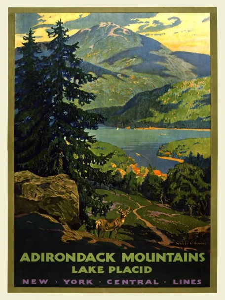 Lake Placid - Vintage Travel Posters
