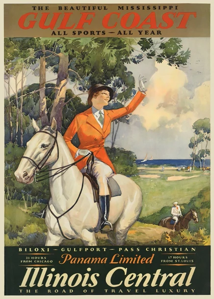 Gulf Coast - Vintage Travel Poster Prints