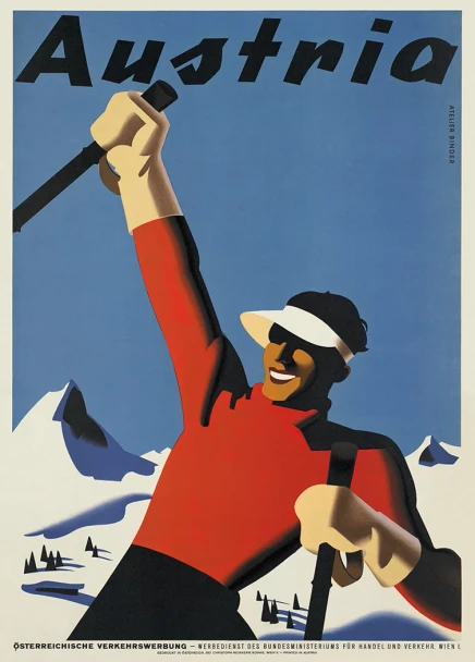 Austria Skiing - Vintage Travel Poster Prints