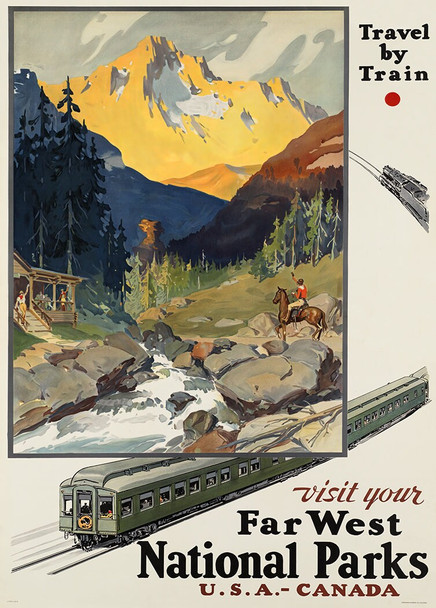 Far West National Parks - Vintage Travel Poster Prints