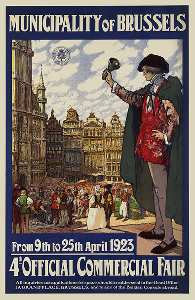 Brussels Commercial Fair - Vintage Travel Poster Prints