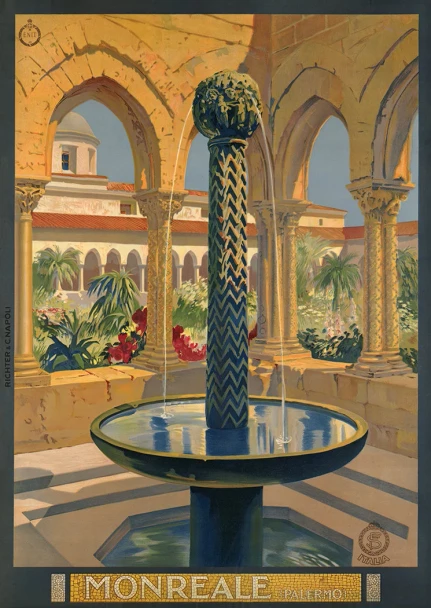 Monreale, Sicily - Vintage Travel Poster Prints
