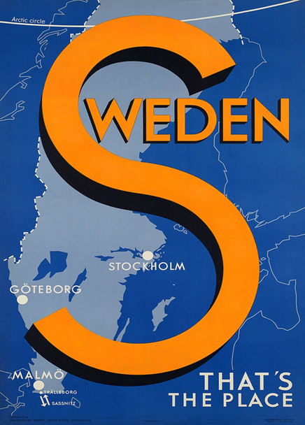 Sweden - Vintage Travel Poster Prints