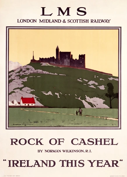 Rock of Cashel - Vintage Travel Poster Prints