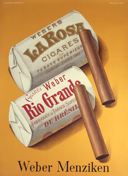 Weber Cigares - Vintage Product Poster Prints