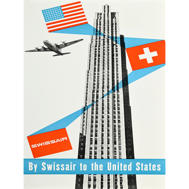 Swissair New York Vintage Poster Prints