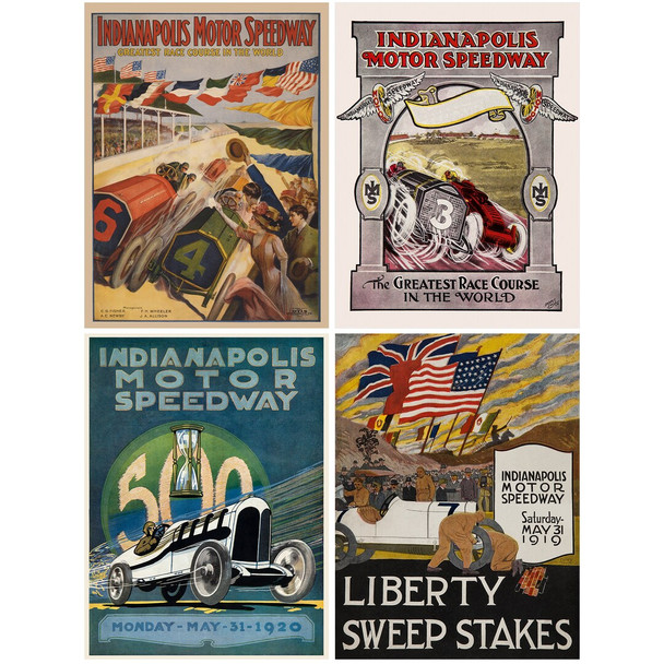 Indy 500 set of 4 posters
