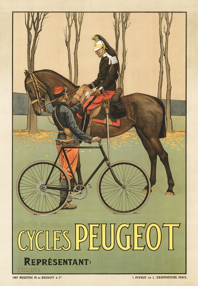 dépliant cycles PEUGEOT 1889 , vélo ancien, bici época, old