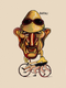 Gino Bartali Champion Italian Cyclist Bicycle Poster