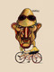 Gino Bartali Caricature Poster from the 1949 Giro d'italia