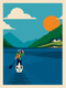 Paddle Board Poster by Spencer Wilson