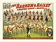 Barnum & Bailey Cream Horses Circus Vintage Poster Prints