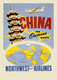 China NW Airlines - Vintage Travel Poster Prints