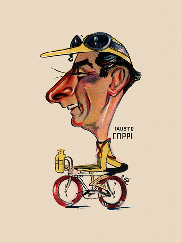 FAUSTO COPPI - CARTE POSTALE - PHOTO MIROIR DU SPRINT