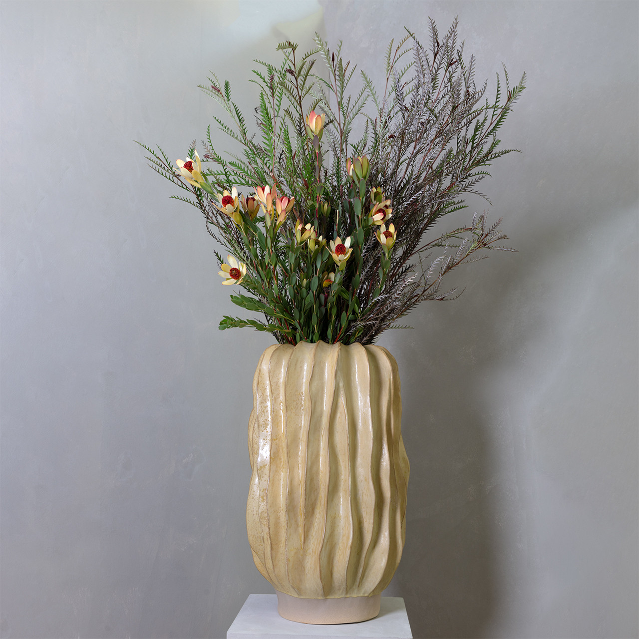 Zamora Yellow Clay Vase 24