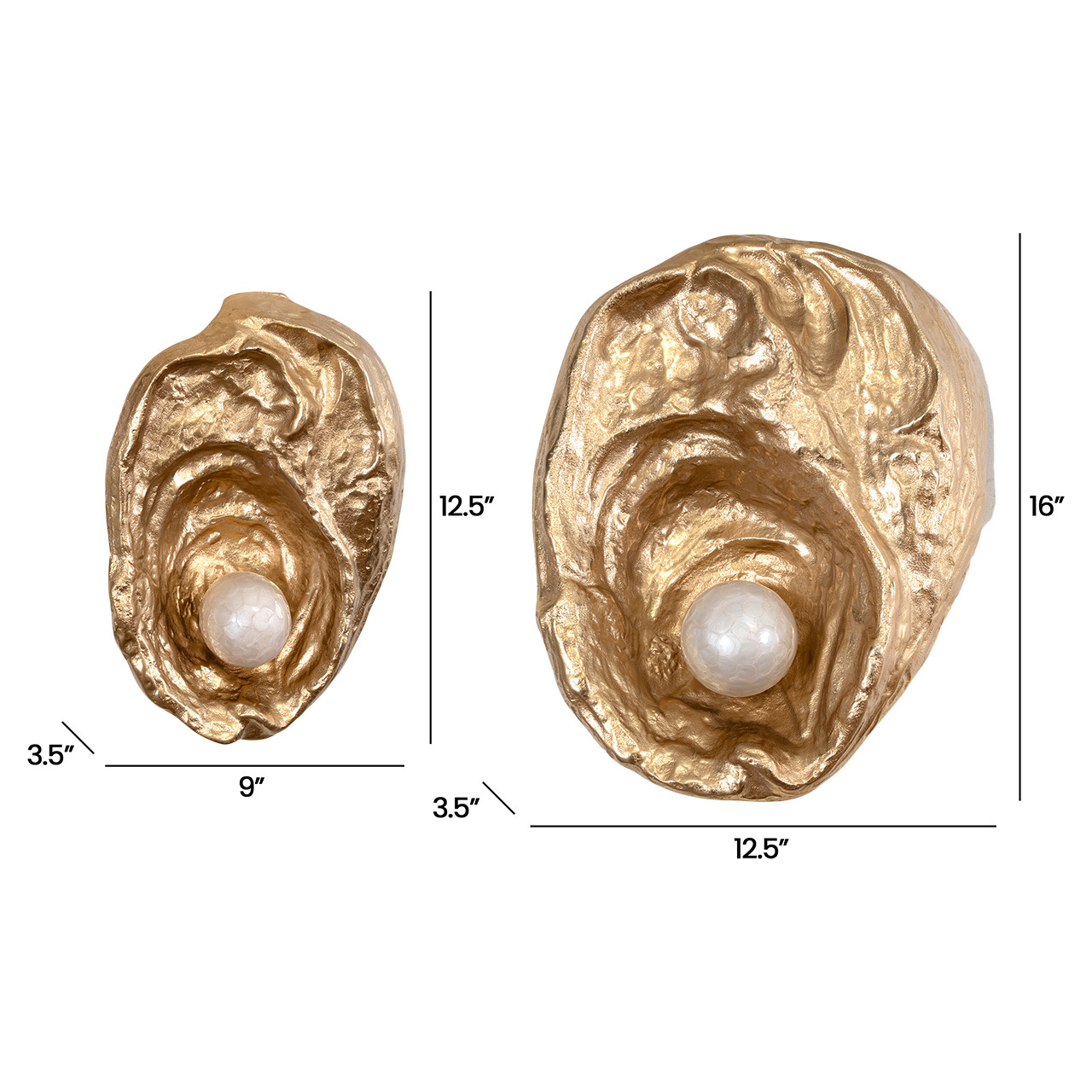 Zulo Gold Wall Decor -Set 2