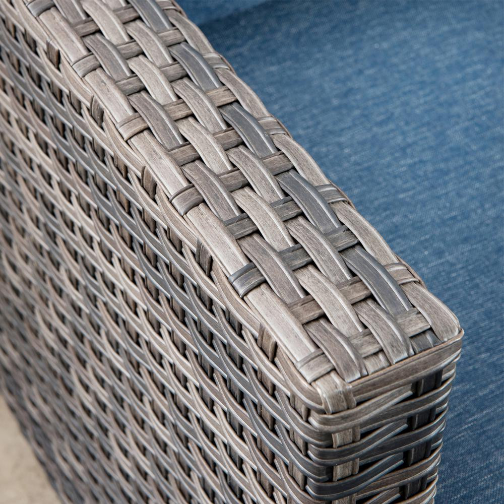 New Vultros Gray 7Piece Wicker Outdoor Patio Conversation Seating Set