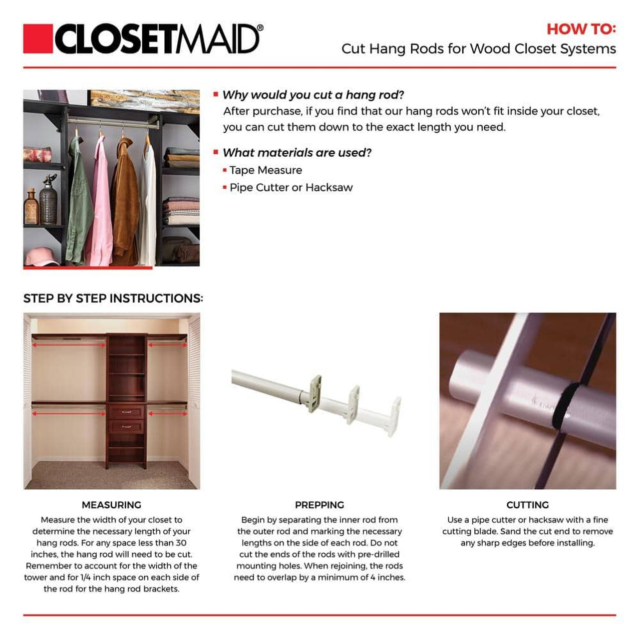 ClosetMaid Impressions Premium 60 in. W - 120 in. W White Wood