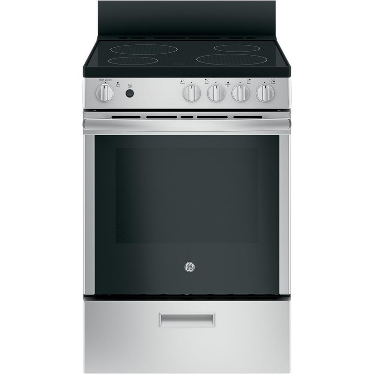 24 in. 2.9 cu. ft. Electric Range with Steam-Cleaning Oven in Stainless Steel(Preorder)