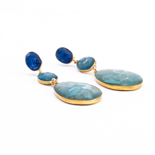 Blue Ice Earring in Bronze by Julie Cohn Design