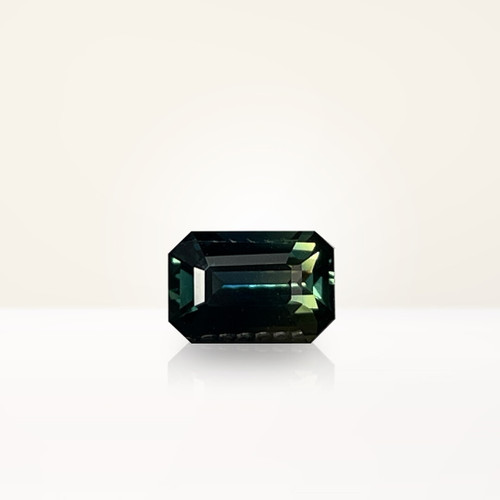 1.09 ct Emerald Cut Australian Parti Teal Sapphire - Nolan and Vada