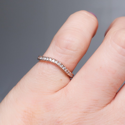 Hayley - Womens 14k Rose Gold Wedding Band