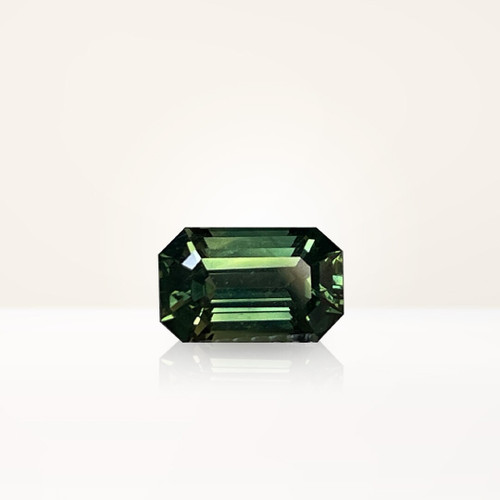 1.50 ct Emerald Cut Australian Parti Green Sapphire - Nolan and Vada