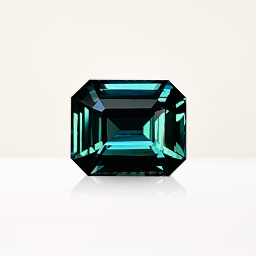 4.05 ct Emerald Cut Teal Sapphire - Nolan and Vada
