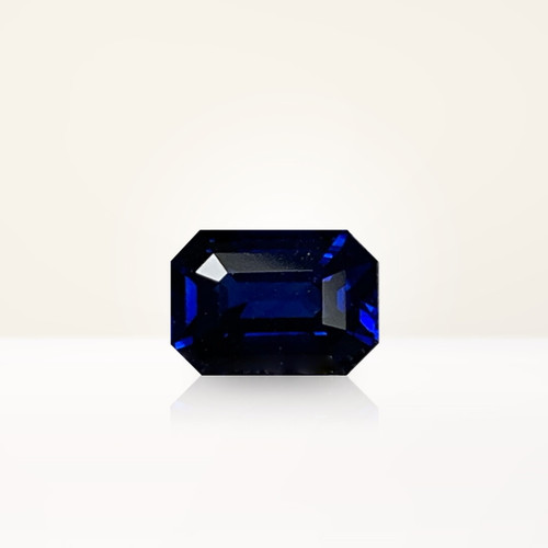 2.25 ct Emerald Cut Blue Sapphire - Nolan and Vada