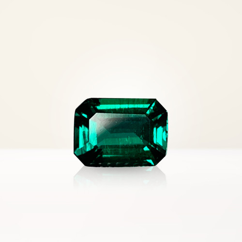 1.30 ct Emerald Cut Green Lab Emerald - Nolan and Vada