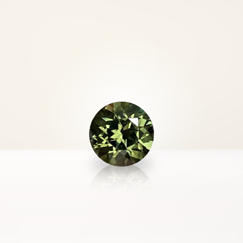 0.78 ct Round Australian Parti Green Sapphire - Nolan and Vada
