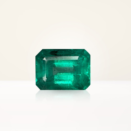 2.41 ct Emerald Cut Green Emerald - Nolan and Vada