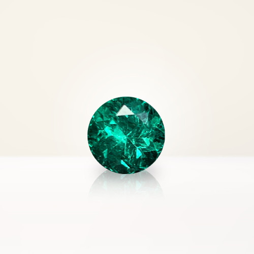 1.22 ct Round Green Emerald - Nolan and Vada