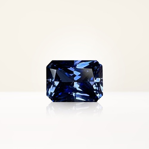 2.10 ct Radiant Blue Lab Sapphire - Nolan and Vada