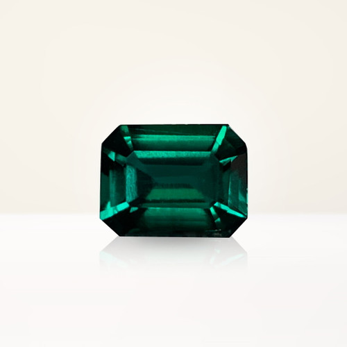 1.98 ct Emerald Cut Green Lab Emerald - Nolan and Vada